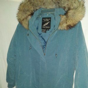 Fox Fur Down Feather VERY WARM Quilted, Lined, Jacket / Coat / Parka Ladies Smal